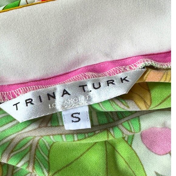 Trina Turk Strapless Tropical Print Romper | Size Small - Picture 6 of 9